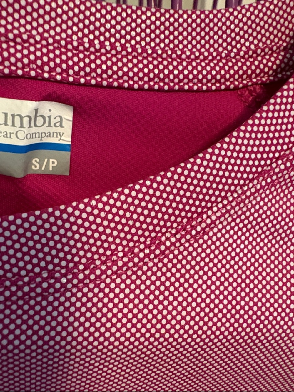 Columbia Long Sleeve Performance Shirt - Raspberry - Picture 8 of 8